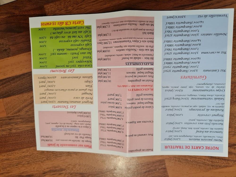 Saveurs Vietnam - Panazol - Menu Image 4